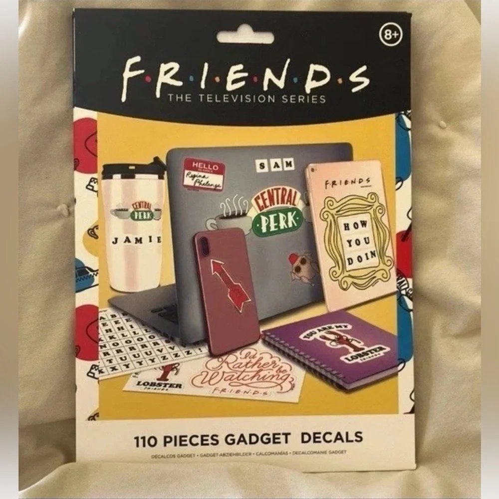 FRIENDS TV Series Gadget Decals - Red, Blue, Yellow